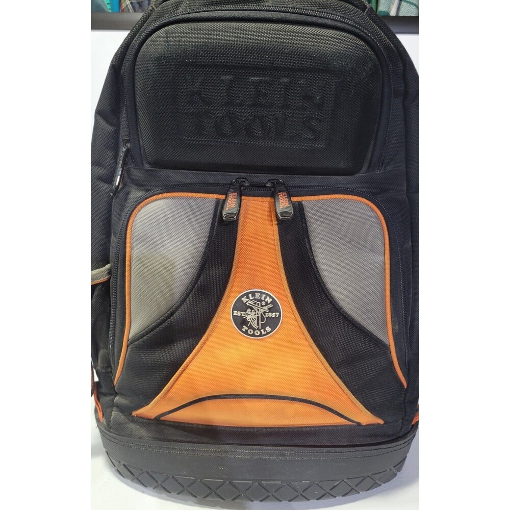 Klein Tools Tradesman Pro Organizer Tool Backpack Black/Orange, Water Resistant